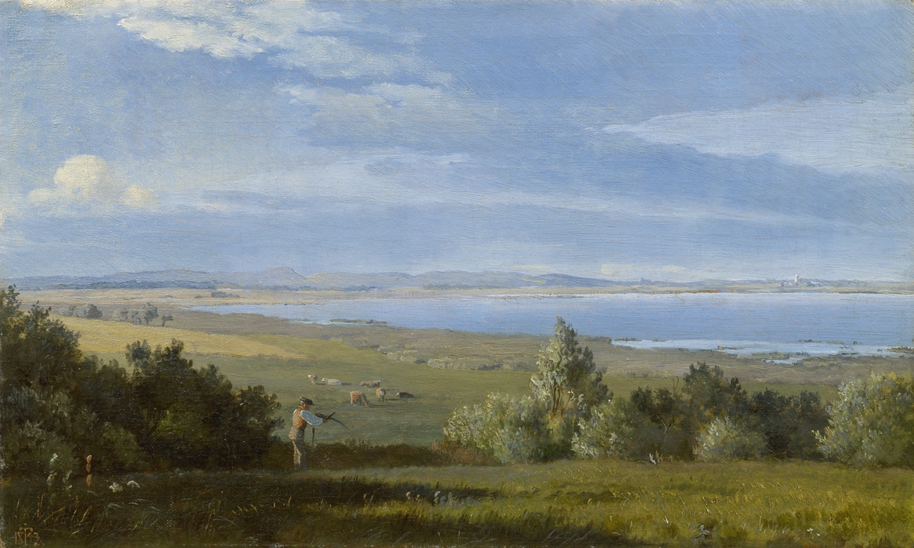 Johan Thomas Lundbye Udsigt over Arresø mod Tibirke bakker, 1843 Olie på lærred Courtesy ARoS